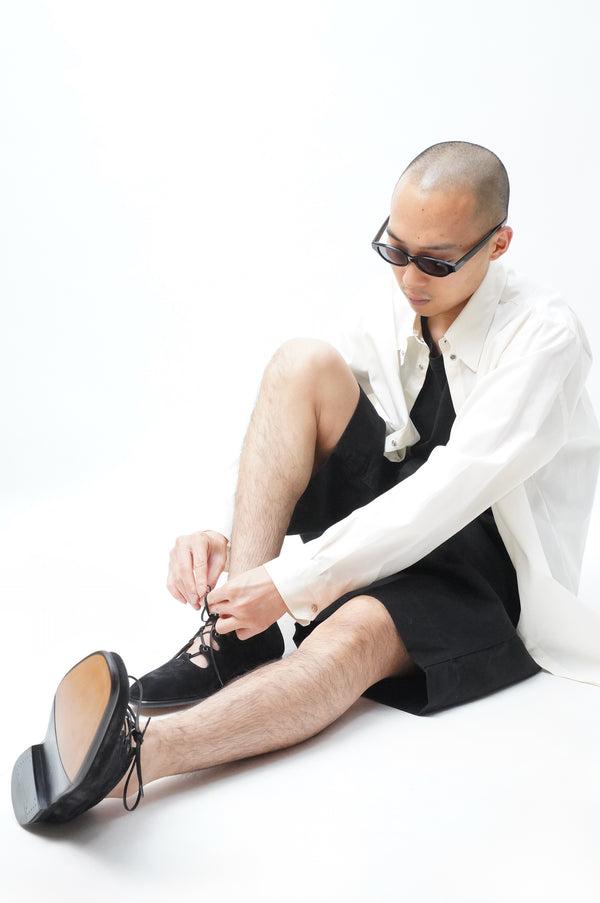METHOD [Integrated Leather Belt Short Pants]