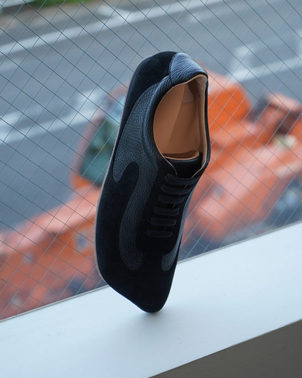 -OBLIQUA SNEAKERS- CALF SKIN/SUEDE