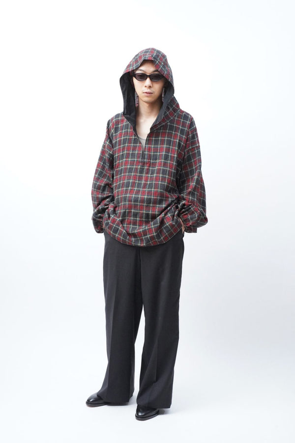 LOWDEN -Felted British Check Snow Parka-