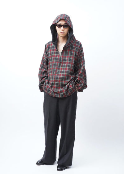 LOWDEN -Felted British Check Snow Parka-