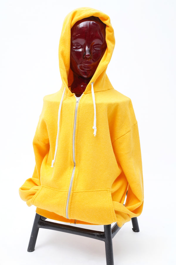 70's "UNKNOWN" -"SOLAR ENERGY" Printed Zip up Sweat Parka-