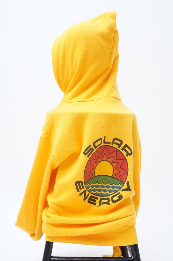 70's "UNKNOWN" -"SOLAR ENERGY" Printed Zip up Sweat Parka-