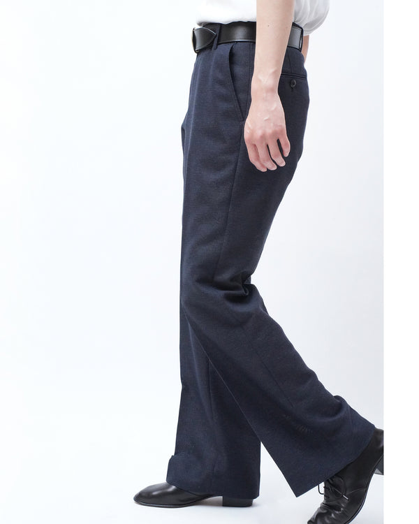-Mesh Flared Trousers-