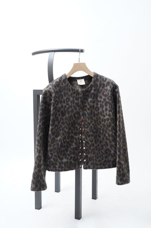 [MANHOLE EDITION] -Leopard Cardigan with Treasure Buttons-