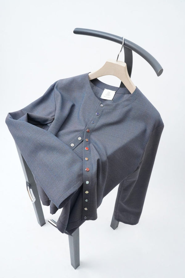 [MANHOLE EDITION] -Wool Cardigan with Treasure Buttons-