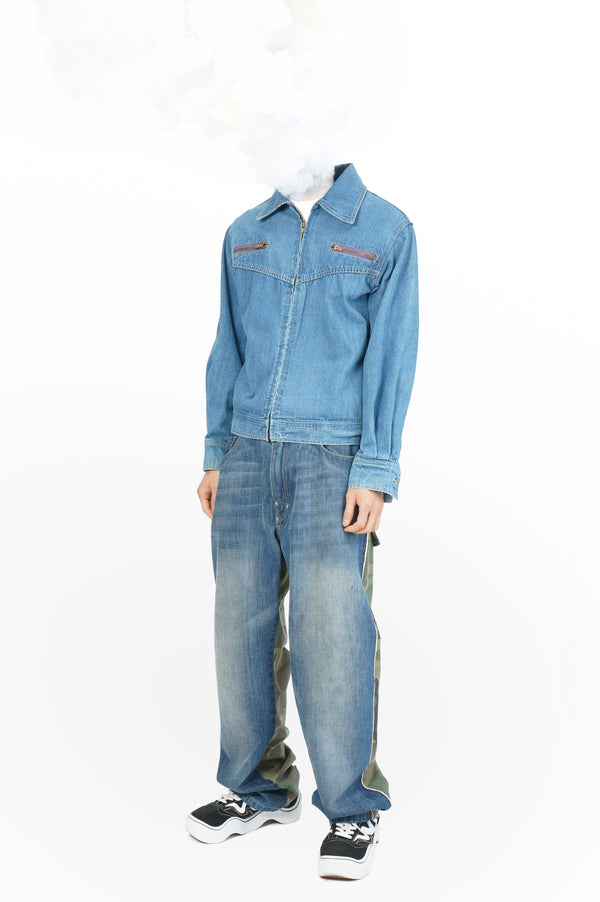70's "THE BOTTOM HALF" -DENIM JACKET-