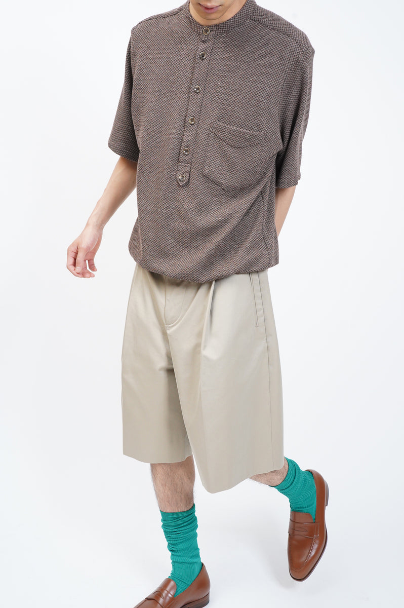 -DEAD STOCK VINTAGE COTTON JERSEY DRAWSTRINGS SHIRT- – MANHOLE ONLINE STORE