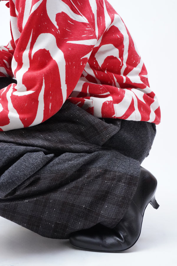 -DEAD STOCK LIMITED RARE VINTAGE FABRIC 1TUCK WIDE TROUSERS-