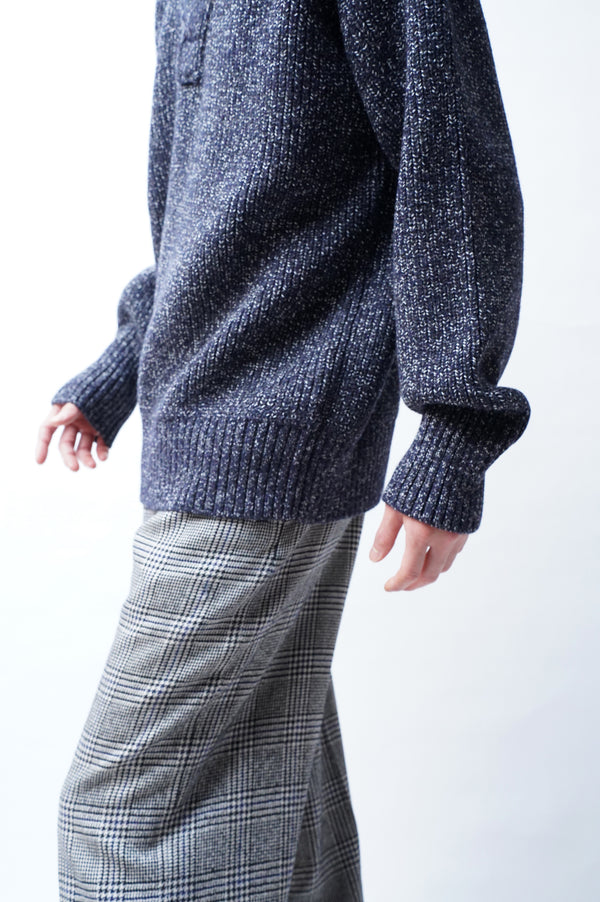 B.BILLIE -Wool Chambray Mechanical Beach Sweater