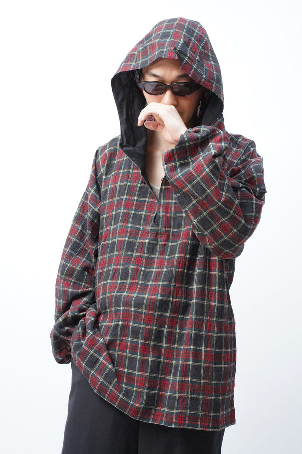 LOWDEN -Felted British Check Snow Parka-