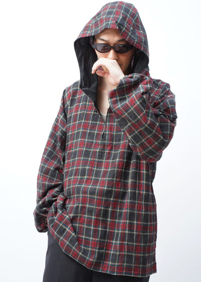 LOWDEN -Felted British Check Snow Parka-
