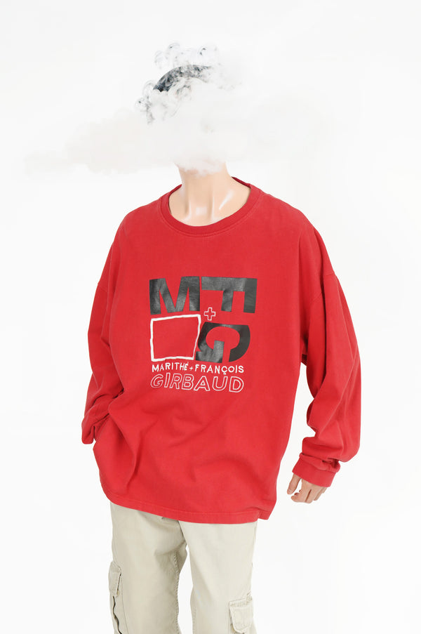 "MARITHE FRANCOIS GIRBAUD" -Logo Printed L/S Wide Tee-