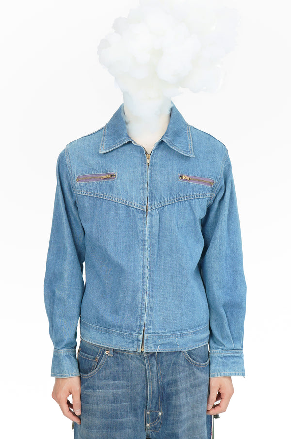 70's "THE BOTTOM HALF" -DENIM JACKET-