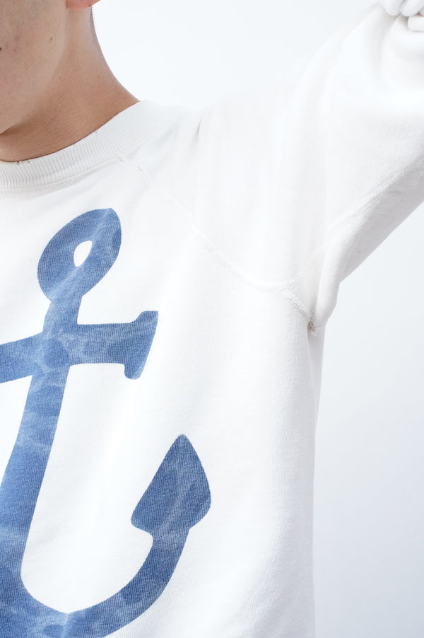 60's "UNKNOWN" -Anker Logo Printed Sweat-