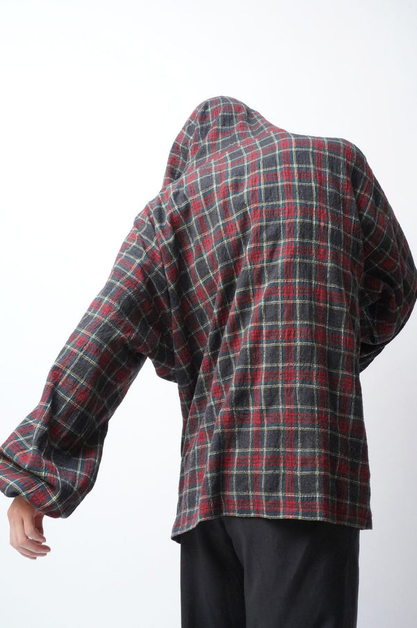 LOWDEN -Felted British Check Snow Parka-