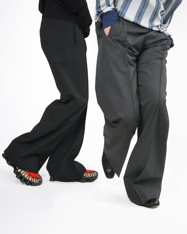-Wool Easy Flare Slacks-