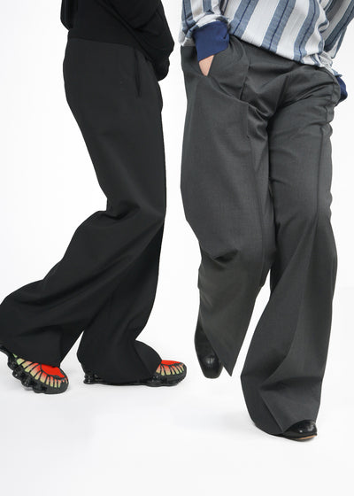 -Wool Easy Flare Slacks-