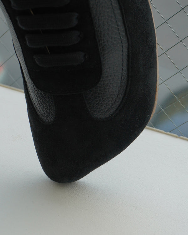 -OBLIQUA SNEAKERS- CALF SKIN/SUEDE