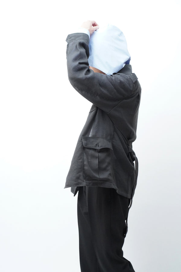 -Polyester mesh safari jacket-
