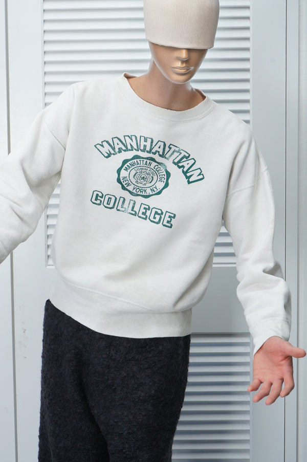 50-60's "UNKNOWN" -"Manhattan College" Print Sweat-