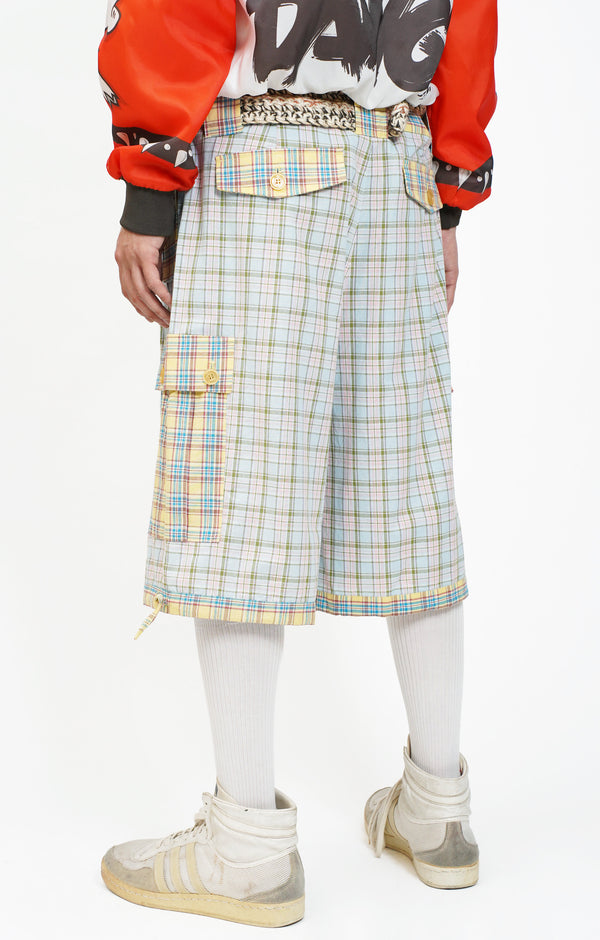 "Aris Tatalovich" -PLAID CARGO SHORTS-