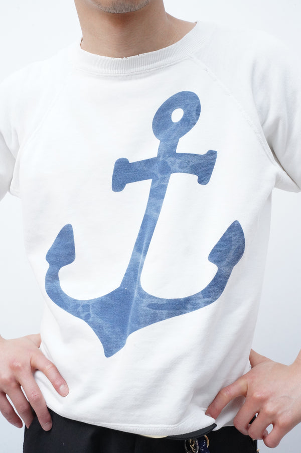 60's "UNKNOWN" -Anker Logo Printed Sweat-
