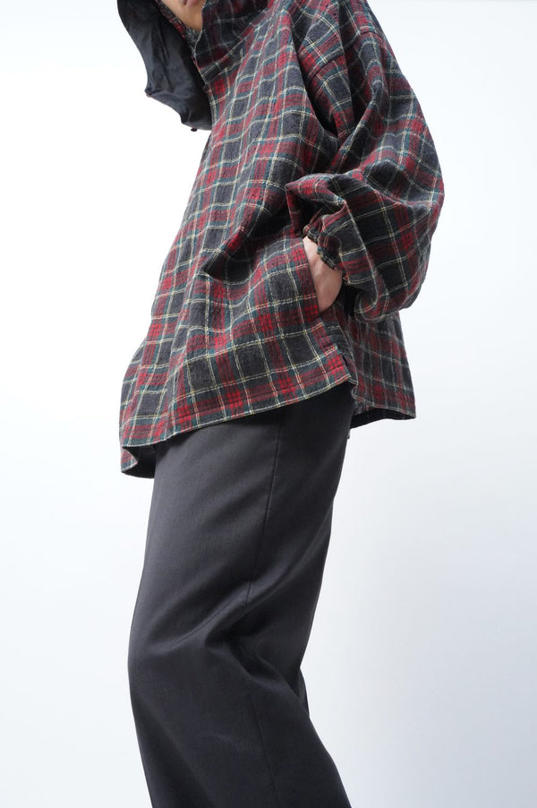 LOWDEN -Felted British Check Snow Parka-