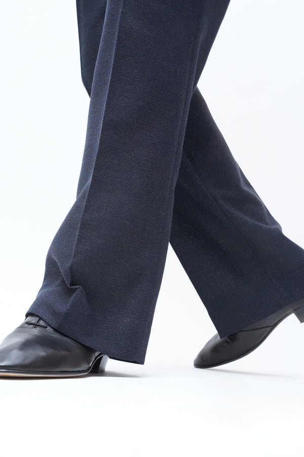 -Mesh Flared Trousers-