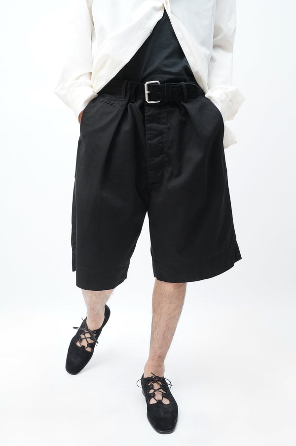 METHOD [Integrated Leather Belt Short Pants]