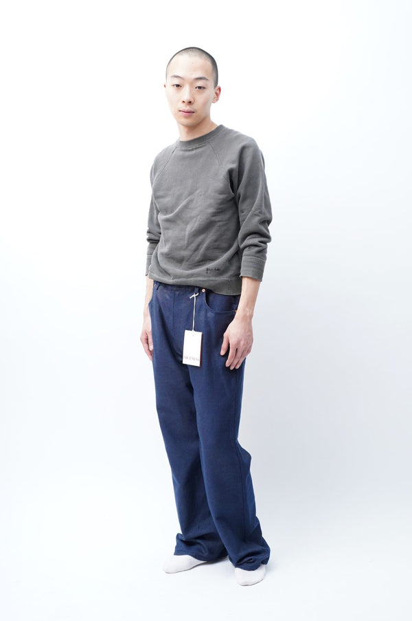 N.CLAPTON -Semi-Flared Denim Easy Pants-