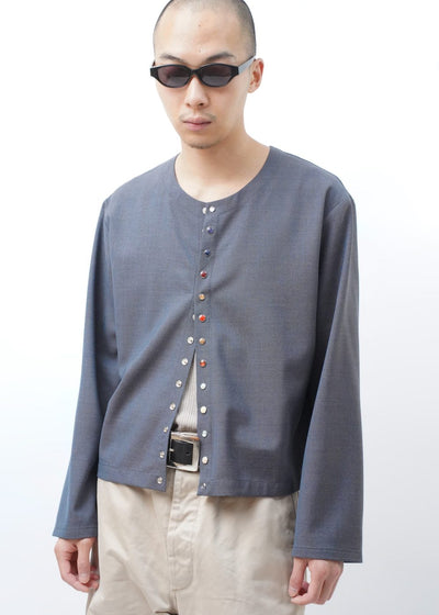 [MANHOLE EDITION] -Wool Cardigan with Treasure Buttons-