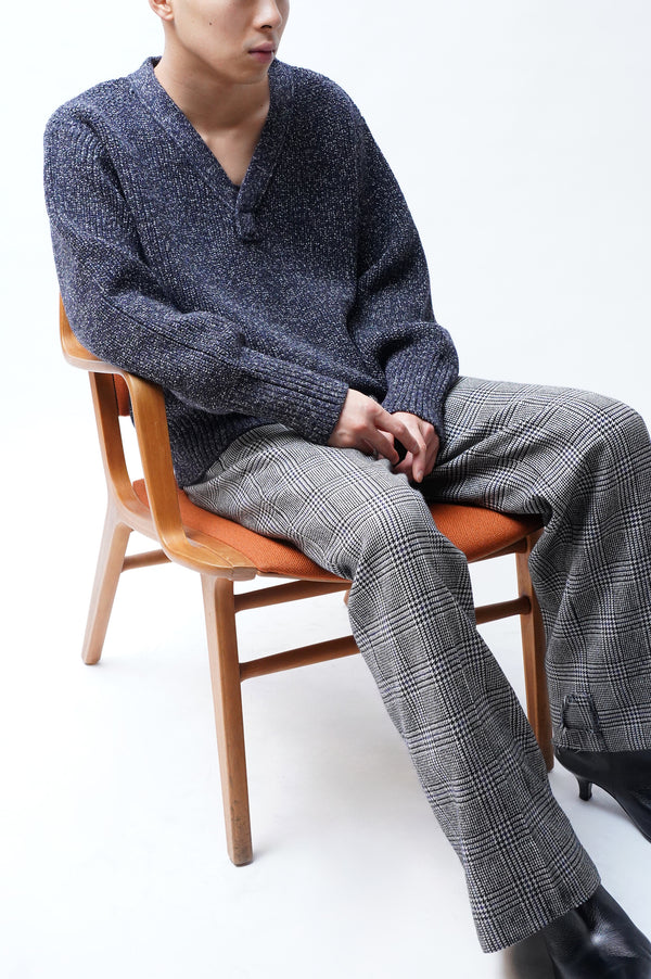 B.BILLIE -Wool Chambray Mechanical Beach Sweater