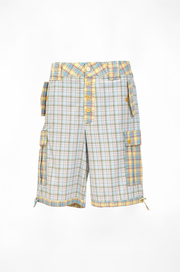"Aris Tatalovich" -PLAID CARGO SHORTS-