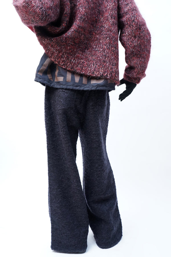 -Gathered Curly, Fluffy, Huggy Trousers-