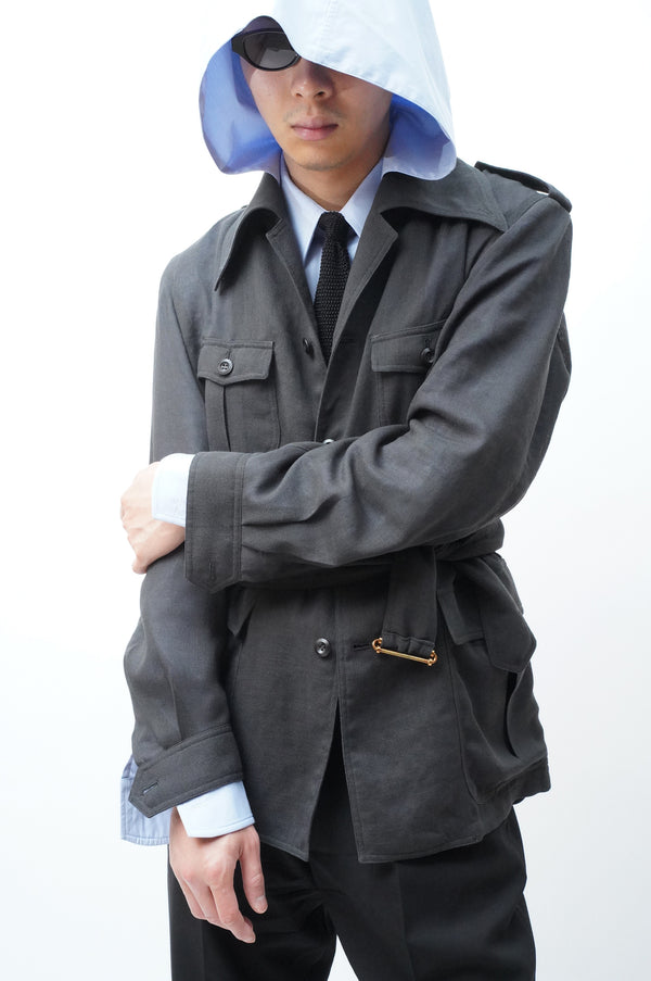 -Polyester mesh safari jacket-