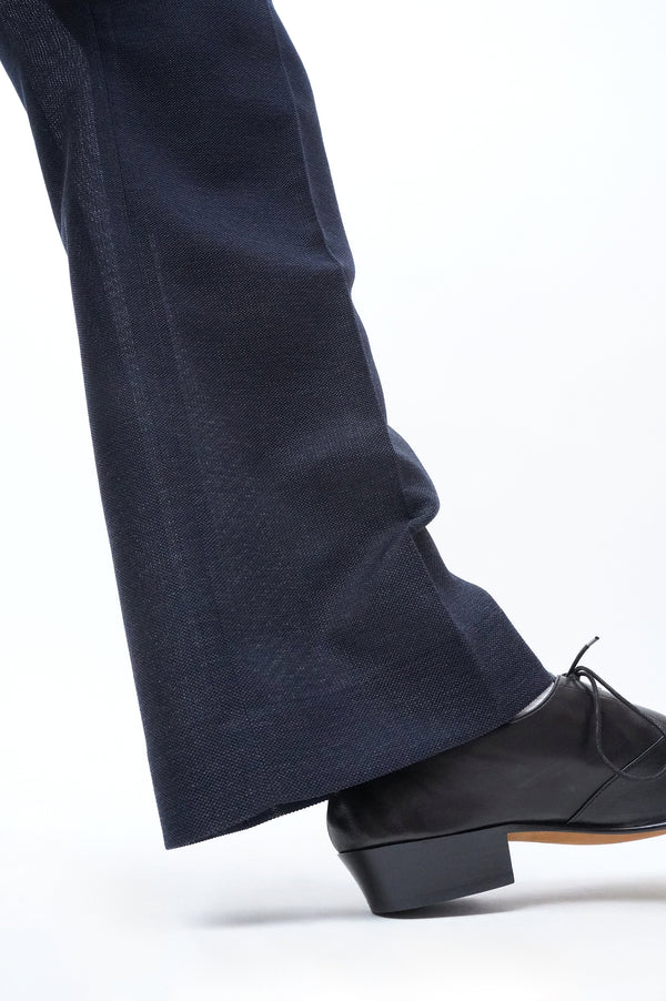 -Mesh Flared Trousers-
