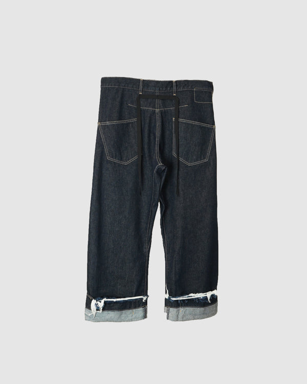 DEAN BLUE -Oversized denim trousers- [INDIGO/WASH]