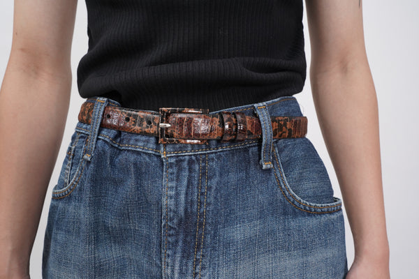 "NINE WEST" -Simulated Leather Belt-