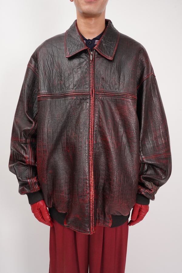 "pelle pelle" -Embossed Leather Jacket-