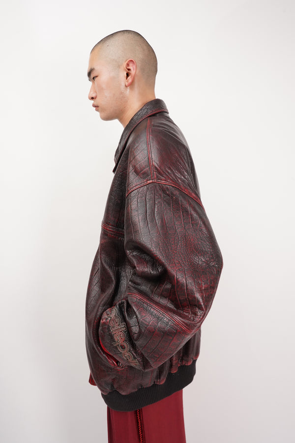 "pelle pelle" -Embossed Leather Jacket-