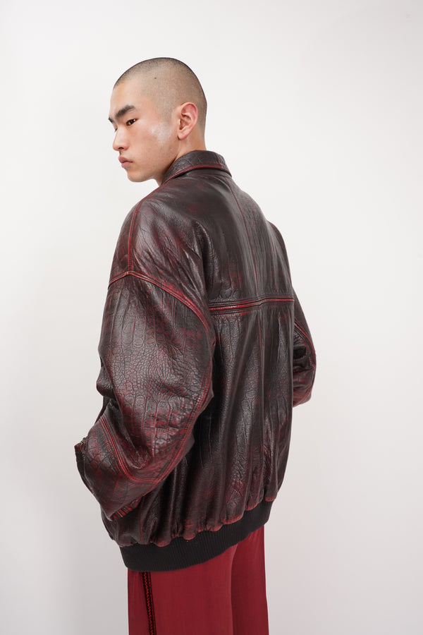 "pelle pelle" -Embossed Leather Jacket-