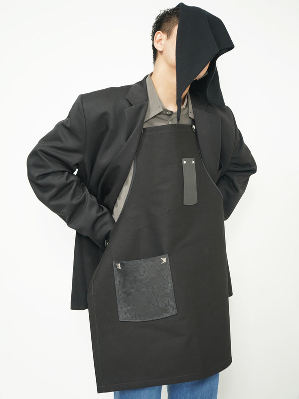 -"HAKU" SPLIT COLLAR SHIRT IN TWISTED COTTON-