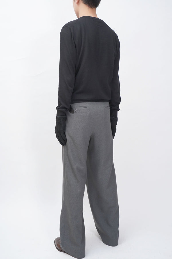 -Two Tuck Baggy Trousers-