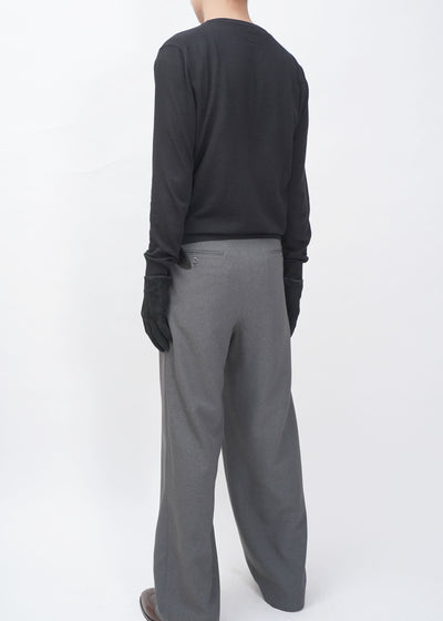 -Two Tuck Baggy Trousers-