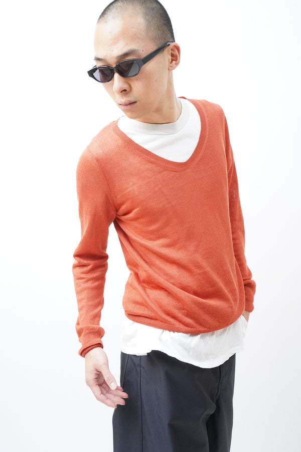 "Loro Piana" -V/N Knit Sweater-