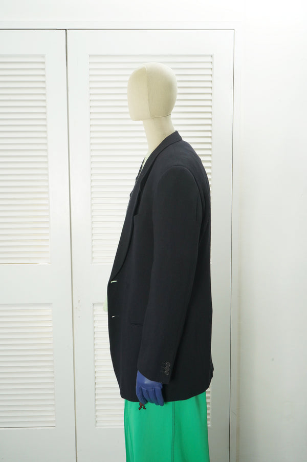 90's "GIORGIO ARMANI" -Wool/Silk/Rayon/Nylon 2B Jacket-