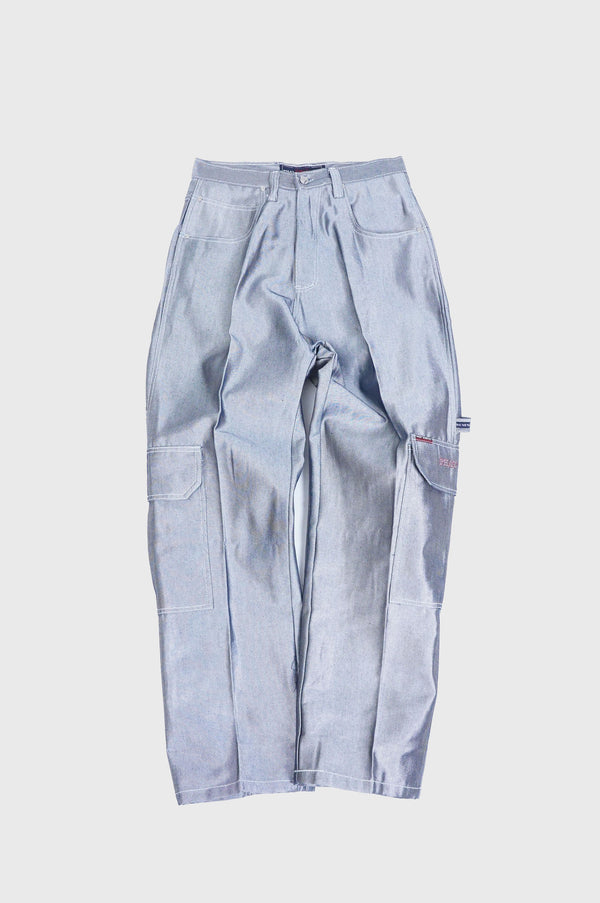 90's "PHAT FARM" -Shiny Denim Painter Pants(DEADSTOCK)-