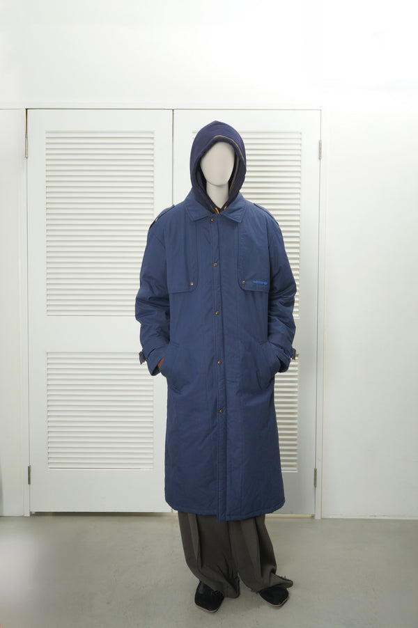 80`s "adidas" -Nylon Padded Trench Coat-