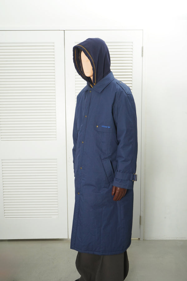 80`s "adidas" -Nylon Padded Trench Coat-