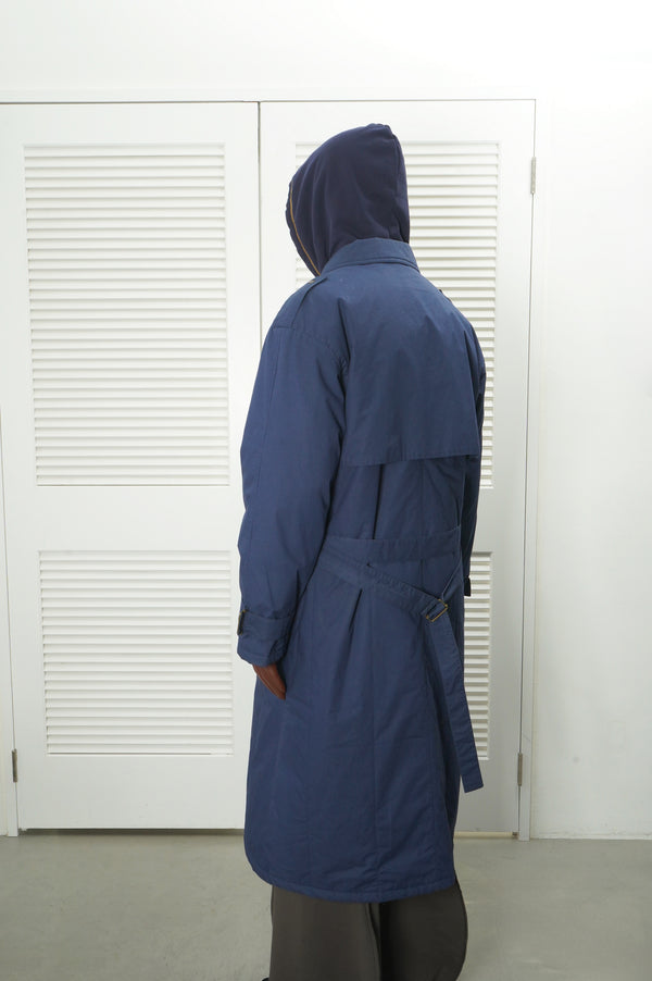80`s "adidas" -Nylon Padded Trench Coat-